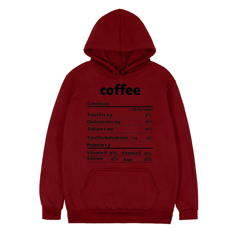 Kvinnors hoodie med kreativt näringsdesign Mirla-Eva Jonsson