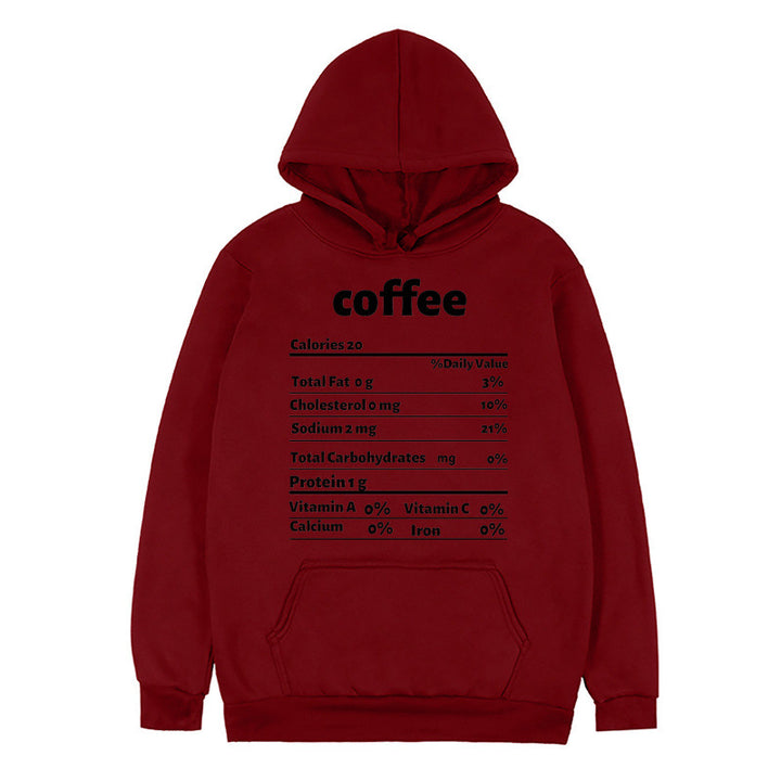 Kvinnors hoodie med kreativt näringsdesign Mirla-Eva Jonsson