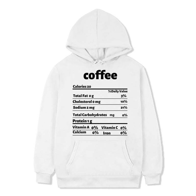 Kvinnors hoodie med kreativt näringsdesign Mirla-Eva Jonsson