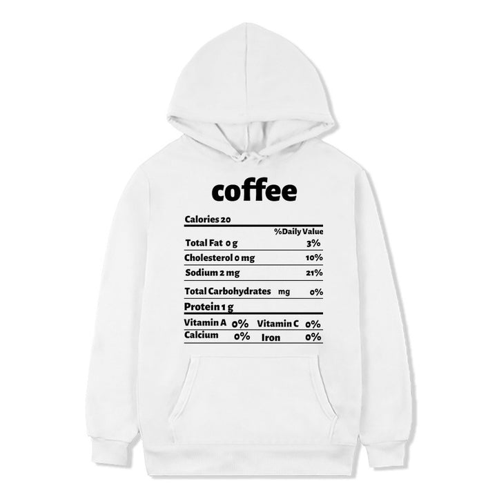 Kvinnors hoodie med kreativt näringsdesign Mirla-Eva Jonsson