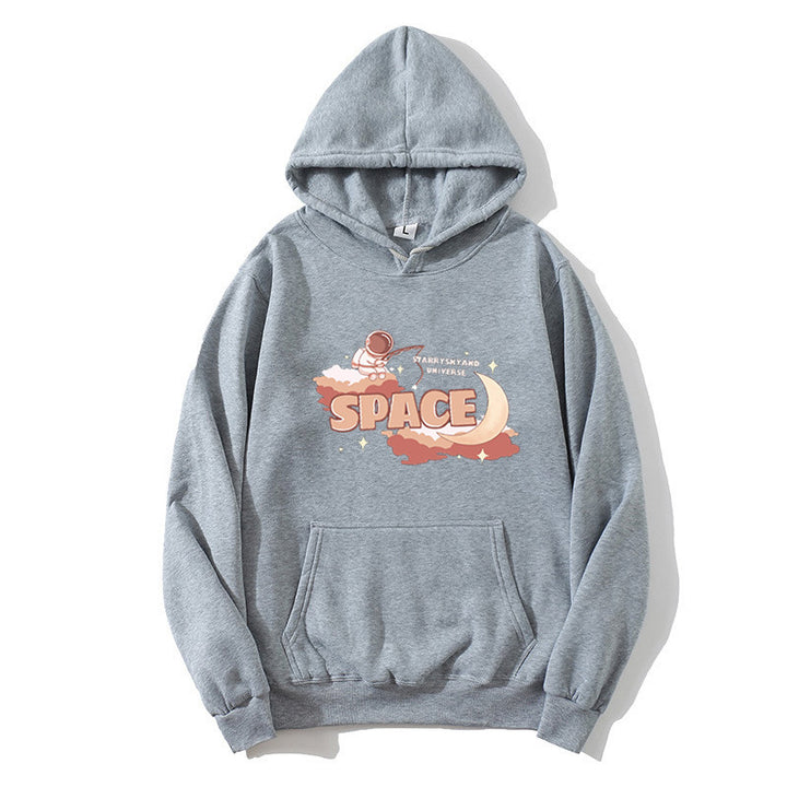 Kvinnors hoodie med kreativt rymddesign Mirla-Eva Jonsson