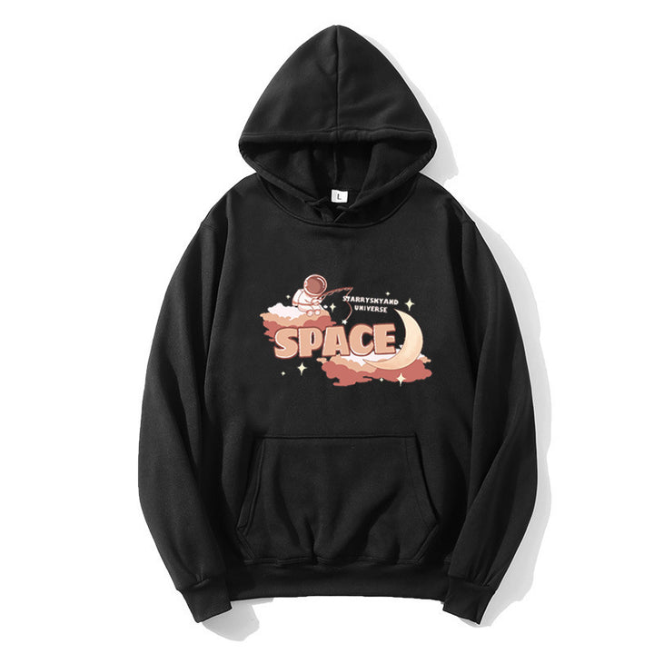 Kvinnors hoodie med kreativt rymddesign Mirla-Eva Jonsson
