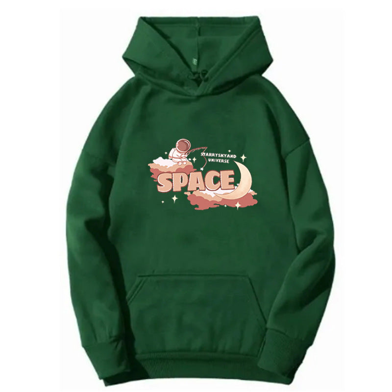 Kvinnors hoodie med kreativt rymddesign Mirla-Eva Jonsson