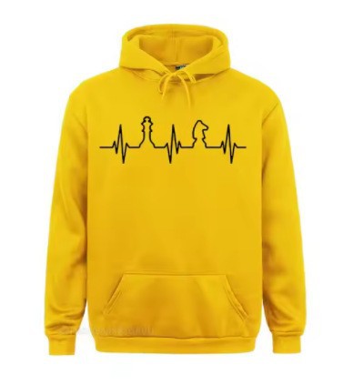 Kvinnors hoodie med kreativt schackmotiv Mirla-Eva Jonsson