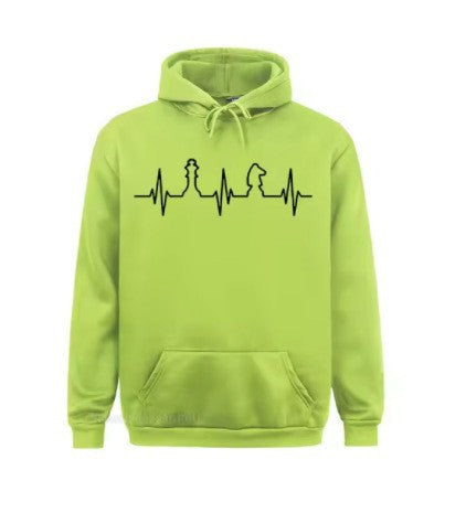 Kvinnors hoodie med kreativt schackmotiv Mirla-Eva Jonsson