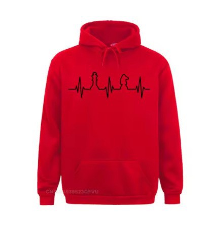 Kvinnors hoodie med kreativt schackmotiv Mirla-Eva Jonsson