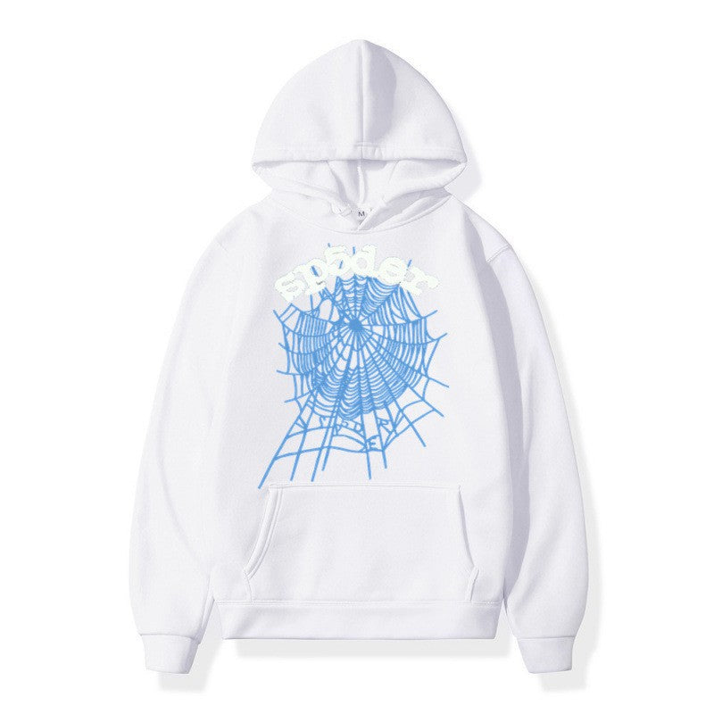 Kvinnors hoodie med kreativt spindelmönster och bekväm passform Mirla-Eva Jonsson