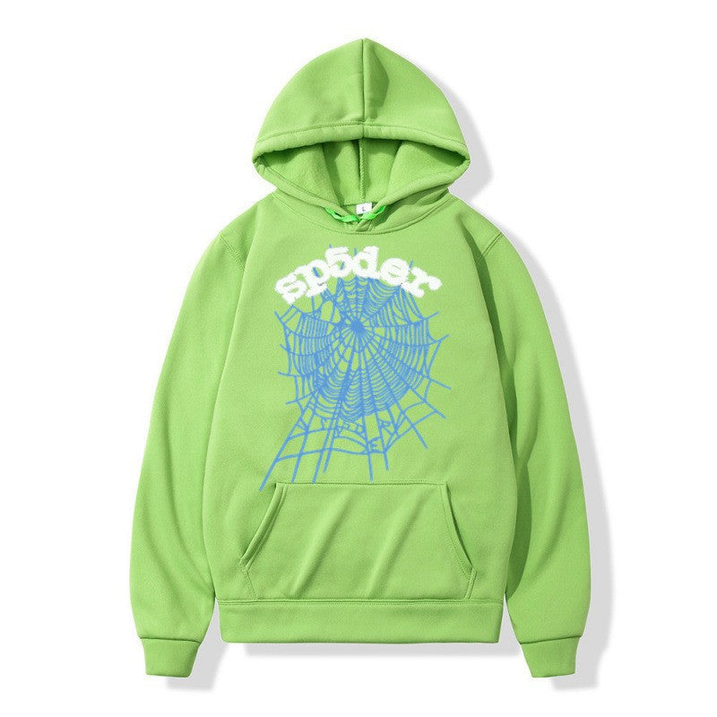 Kvinnors hoodie med kreativt spindelmönster och bekväm passform Mirla-Eva Jonsson