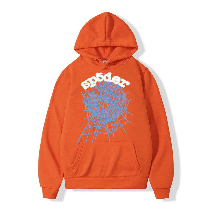 Kvinnors hoodie med kreativt spindelmönster och bekväm passform Mirla-Eva Jonsson