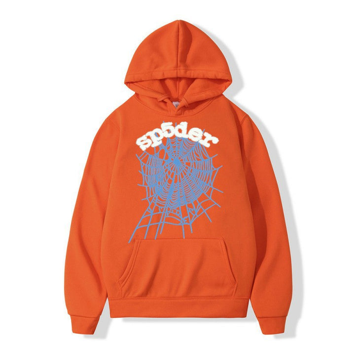Kvinnors hoodie med kreativt spindelmönster och bekväm passform Mirla-Eva Jonsson