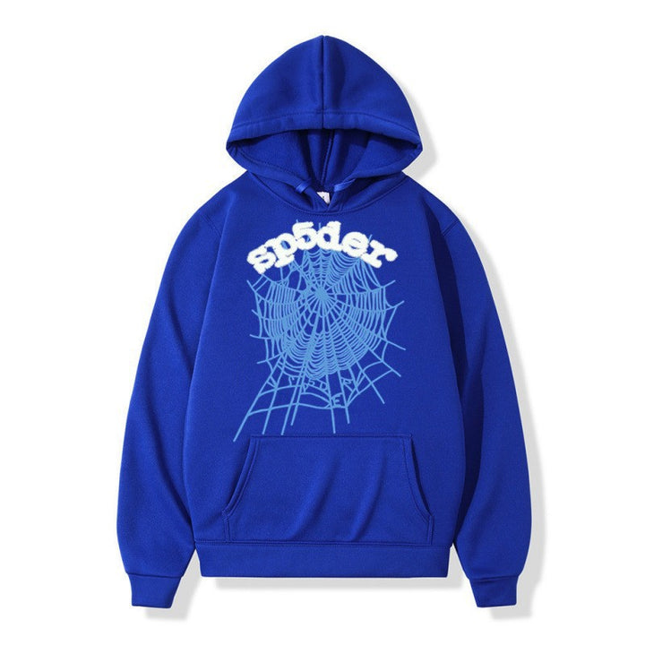 Kvinnors hoodie med kreativt spindelmönster och bekväm passform Mirla-Eva Jonsson