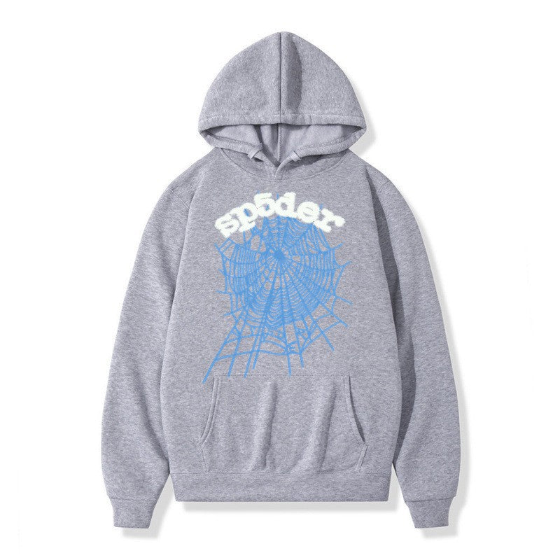 Kvinnors hoodie med kreativt spindelmönster och bekväm passform Mirla-Eva Jonsson