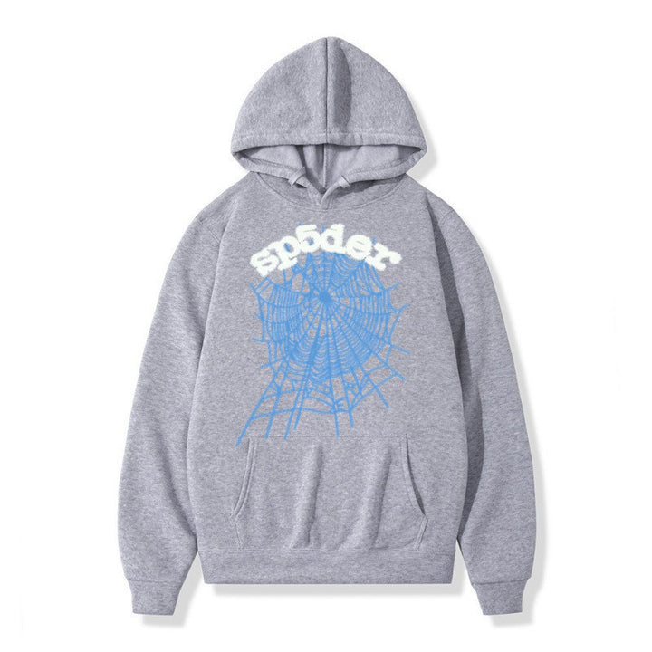 Kvinnors hoodie med kreativt spindelmönster och bekväm passform Mirla-Eva Jonsson