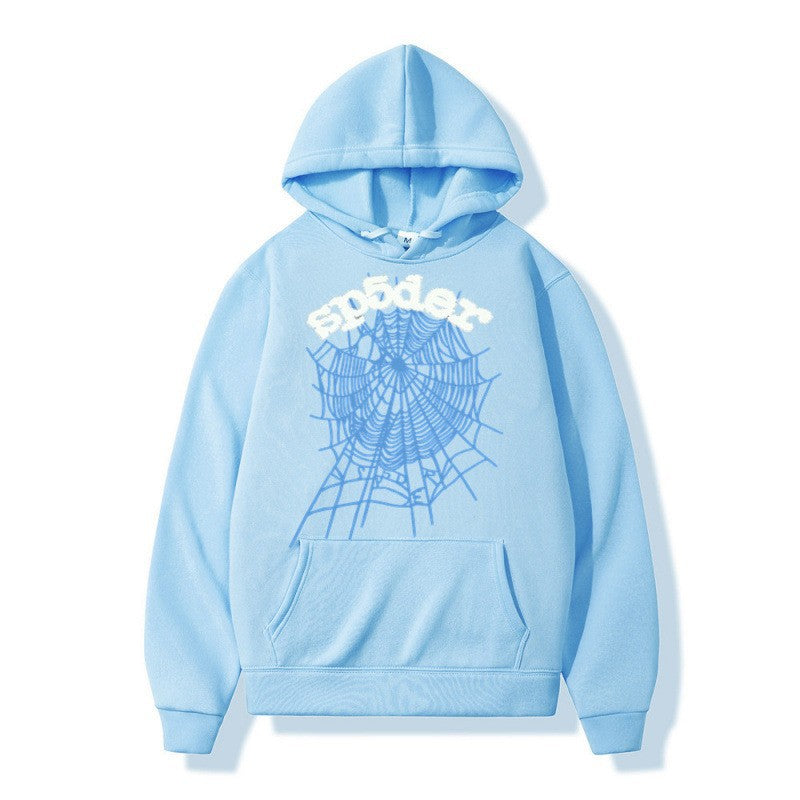 Kvinnors hoodie med kreativt spindelmönster och bekväm passform Mirla-Eva Jonsson