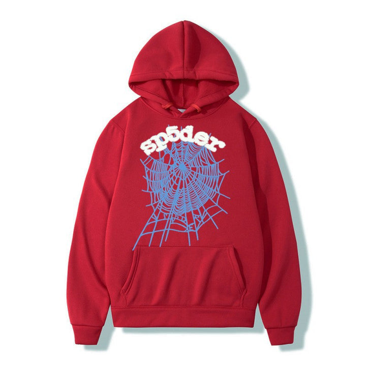 Kvinnors hoodie med kreativt spindelmönster och bekväm passform Mirla-Eva Jonsson