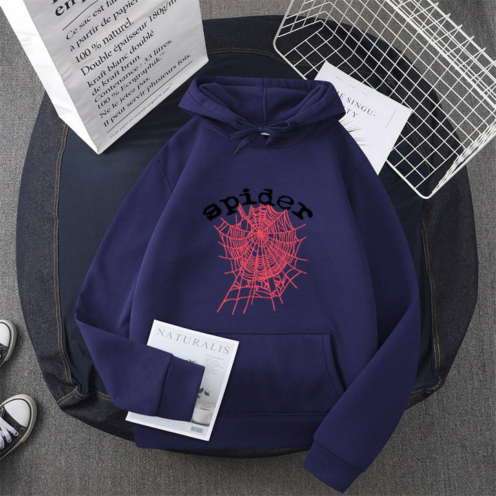 Kvinnors hoodie med kreativt spindelmotiv Mirla-Eva Jonsson