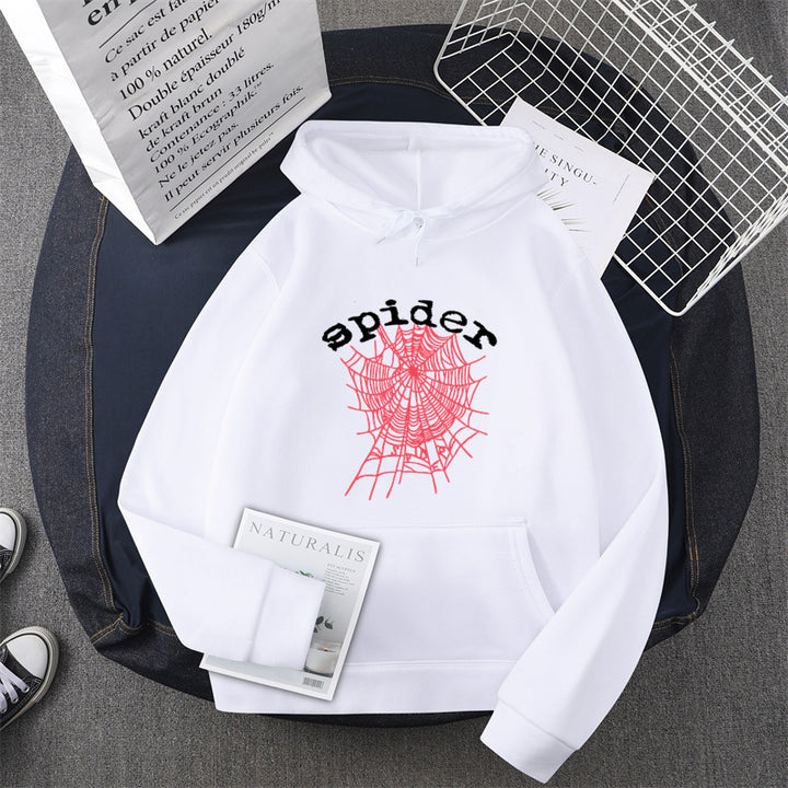 Kvinnors hoodie med kreativt spindelmotiv Mirla-Eva Jonsson