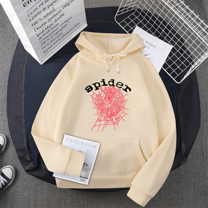 Kvinnors hoodie med kreativt spindelmotiv Mirla-Eva Jonsson