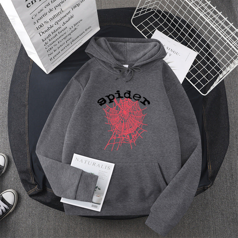 Kvinnors hoodie med kreativt spindelmotiv Mirla-Eva Jonsson