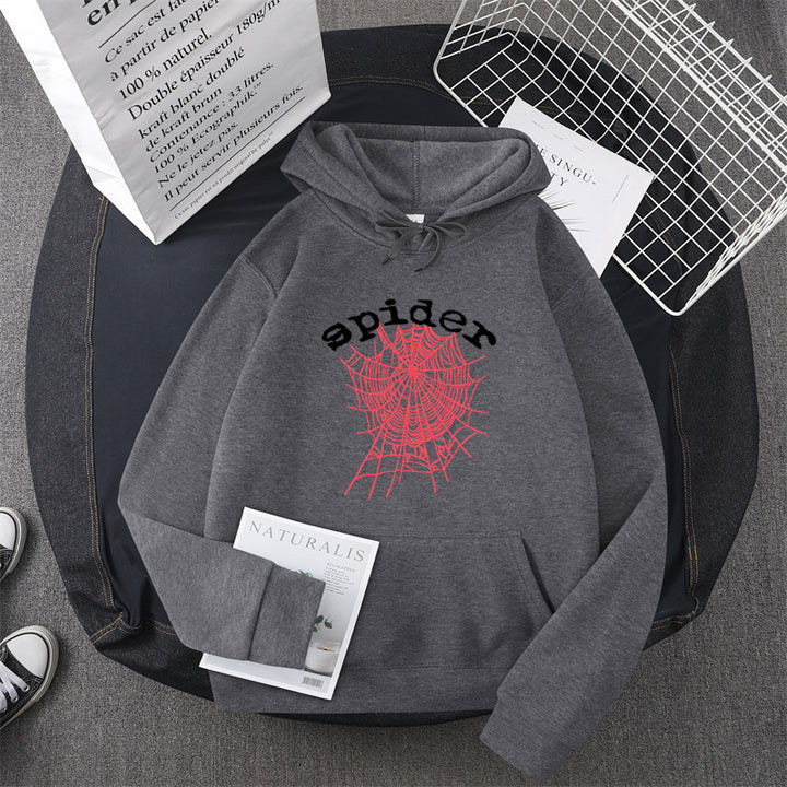Kvinnors hoodie med kreativt spindelmotiv Mirla-Eva Jonsson