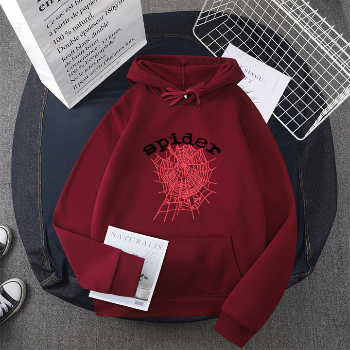 Kvinnors hoodie med kreativt spindelmotiv Mirla-Eva Jonsson