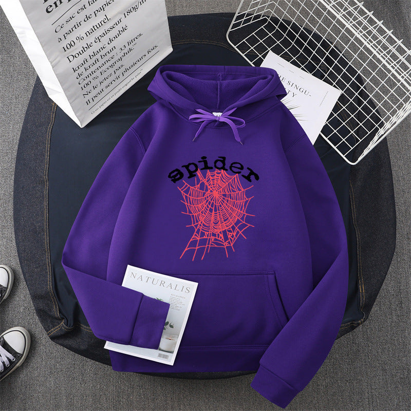 Kvinnors hoodie med kreativt spindelmotiv Mirla-Eva Jonsson