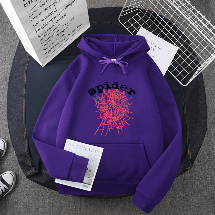 Kvinnors hoodie med kreativt spindelmotiv Mirla-Eva Jonsson