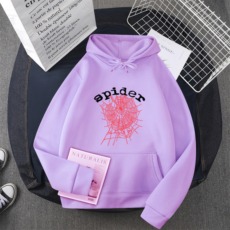 Kvinnors hoodie med kreativt spindelmotiv Mirla-Eva Jonsson