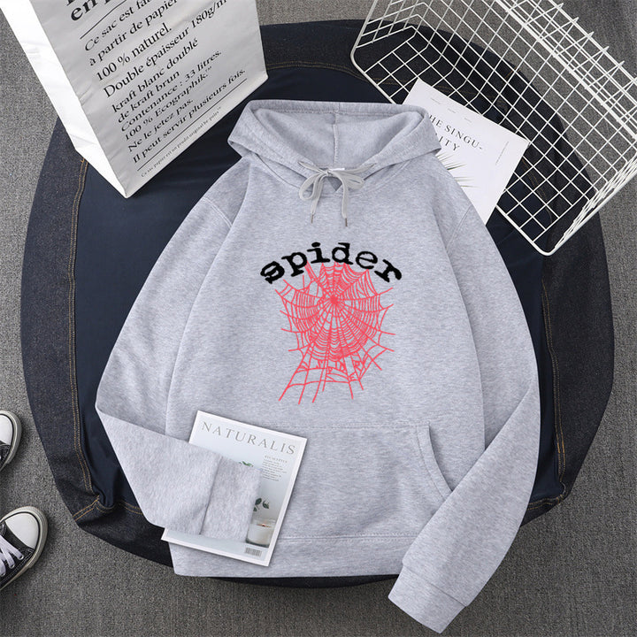 Kvinnors hoodie med kreativt spindelmotiv Mirla-Eva Jonsson