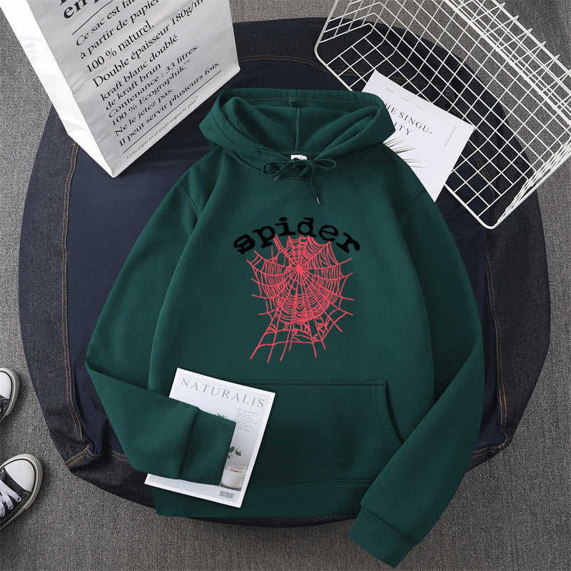 Kvinnors hoodie med kreativt spindelmotiv Mirla-Eva Jonsson