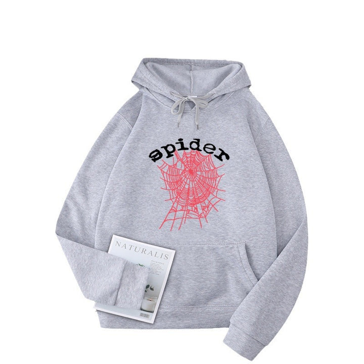 Kvinnors hoodie med kreativt spindelmotiv Mirla-Eva Jonsson
