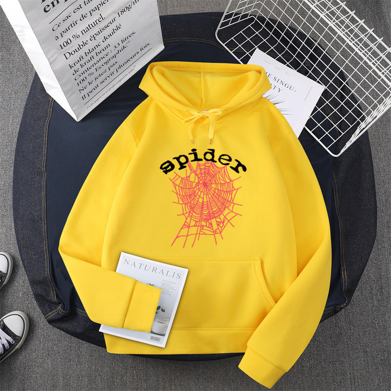 Kvinnors hoodie med kreativt spindelmotiv Mirla-Eva Jonsson