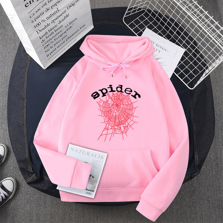 Kvinnors hoodie med kreativt spindelmotiv Mirla-Eva Jonsson