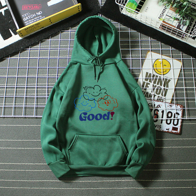 Kvinnors hoodie med kreativt tecknad design och bekväm passform Mirla-Eva Jonsson