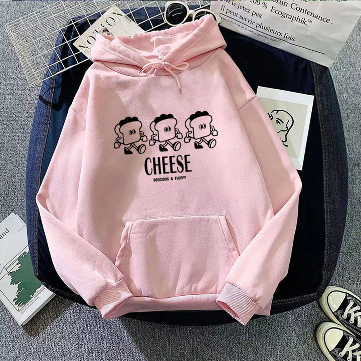 Kvinnors hoodie med kreativt tecknat tryck Mirla-Eva Jonsson