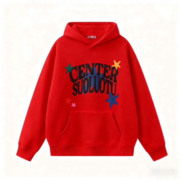 Kvinnors hoodie med kreativt tryck Mirla-Eva Jonsson