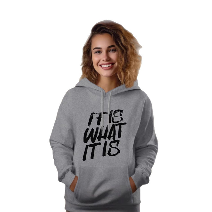 Kvinnors hoodie med kreativt tryck och bekväm passform Mirla-Eva Jonsson
