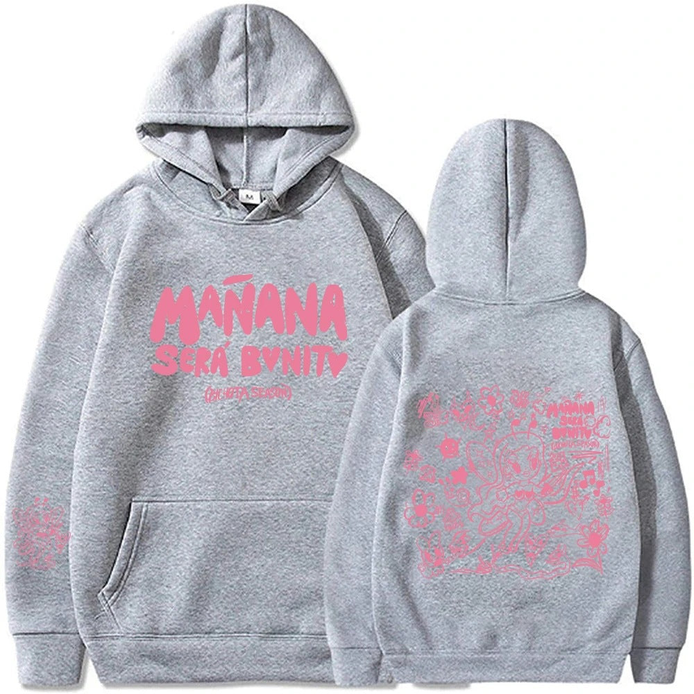 Kvinnors hoodie med kreativt tryck och praktisk känguruficka Mirla-Eva Jonsson