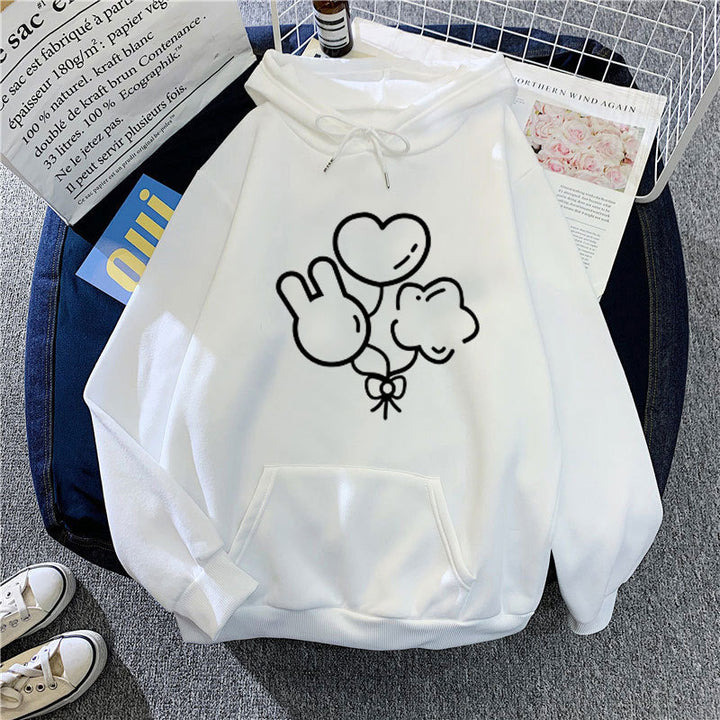 Kvinnors hoodie med lekfull grafisk design Mirla-Eva Jonsson