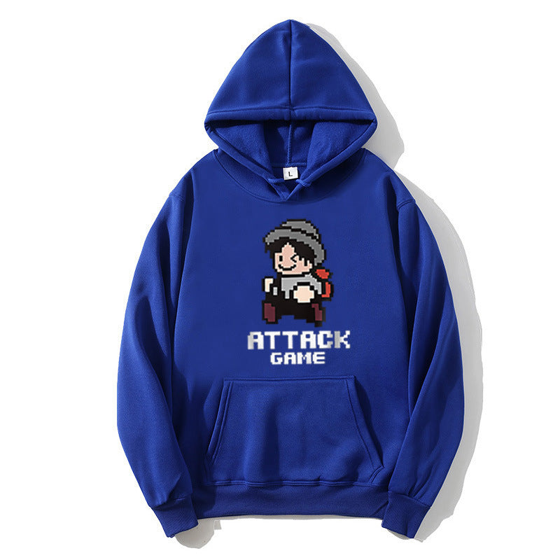 Kvinnors hoodie med lekfull retro speldesign Mirla-Eva Jonsson