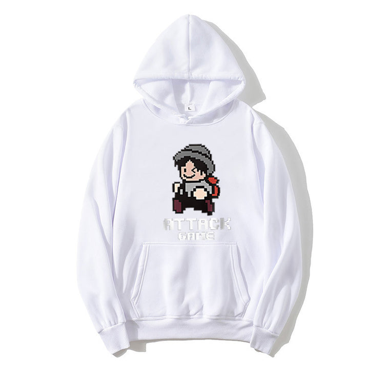 Kvinnors hoodie med lekfull retro speldesign Mirla-Eva Jonsson