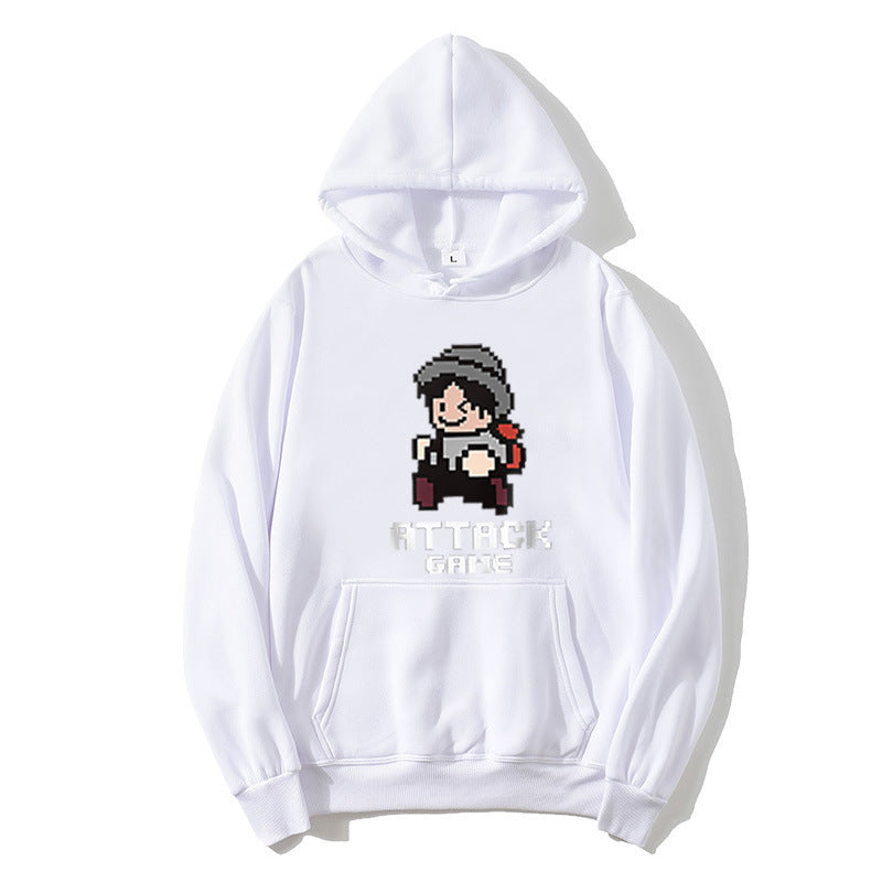 Kvinnors hoodie med lekfull retro speldesign Mirla-Eva Jonsson