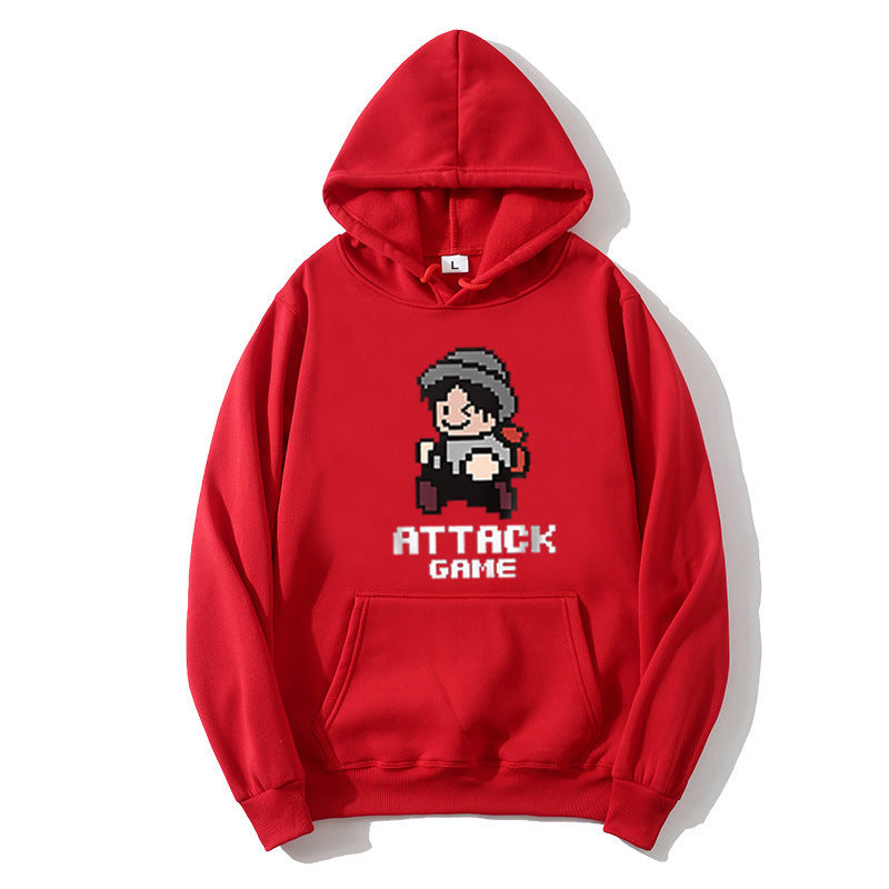 Kvinnors hoodie med lekfull retro speldesign Mirla-Eva Jonsson