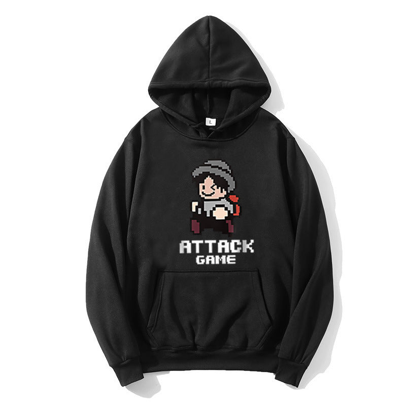 Kvinnors hoodie med lekfull retro speldesign Mirla-Eva Jonsson