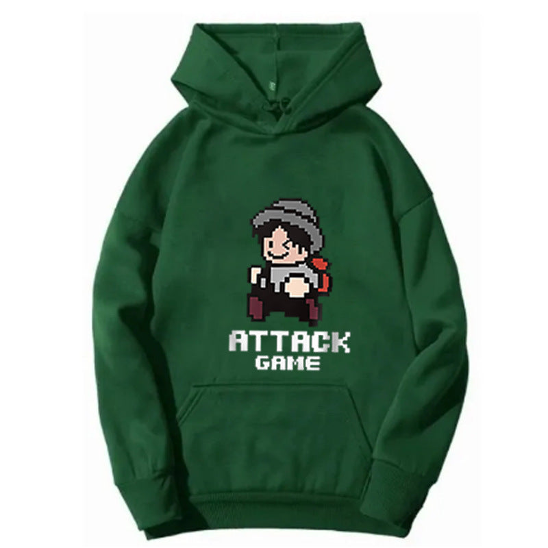 Kvinnors hoodie med lekfull retro speldesign Mirla-Eva Jonsson