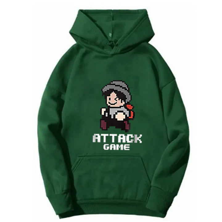 Kvinnors hoodie med lekfull retro speldesign Mirla-Eva Jonsson