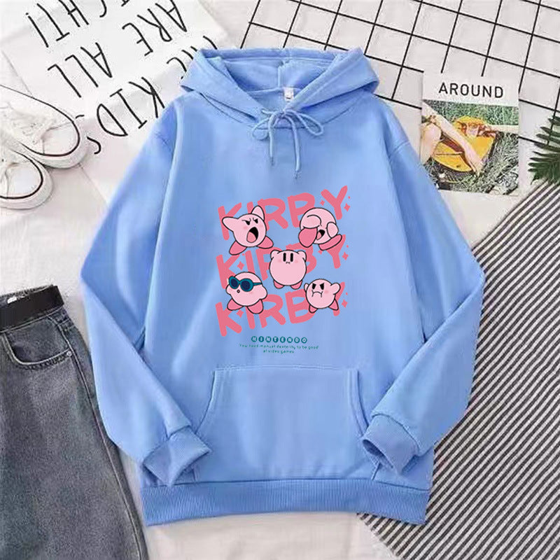 Kvinnors hoodie med lekfullt Kirby-motiv Mirla-Eva Jonsson