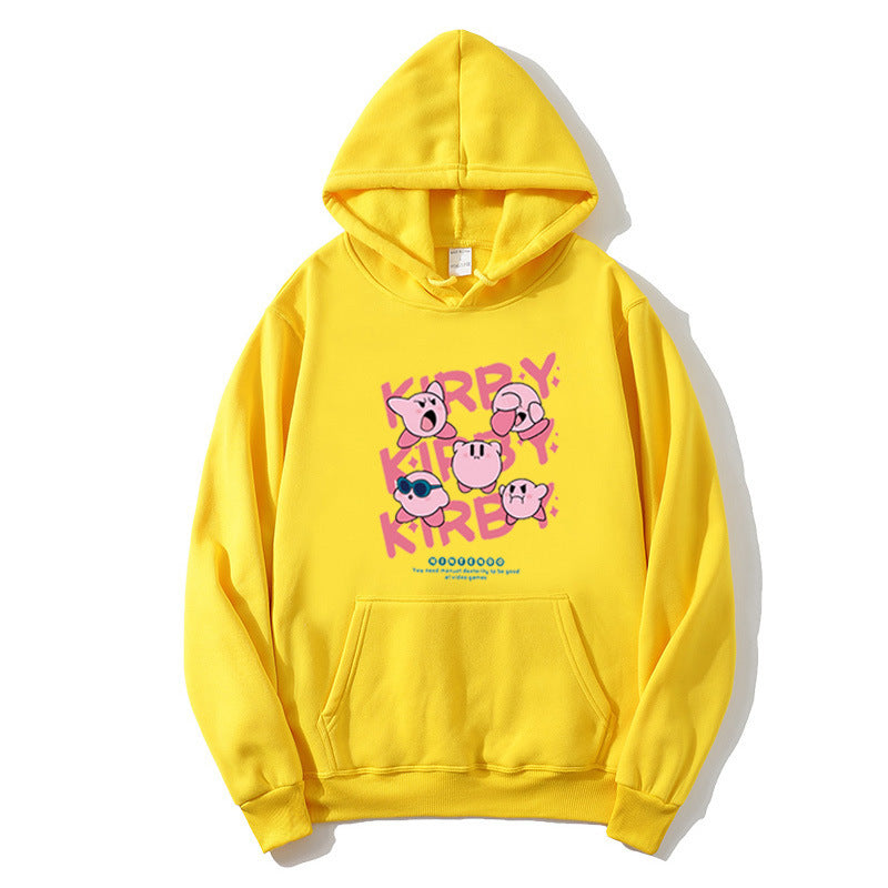 Kvinnors hoodie med lekfullt Kirby-motiv Mirla-Eva Jonsson