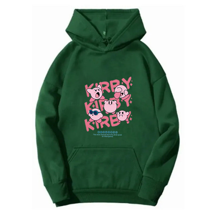 Kvinnors hoodie med lekfullt Kirby-motiv Mirla-Eva Jonsson