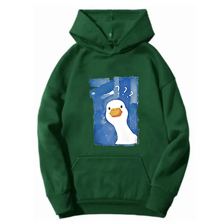 Kvinnors hoodie med lekfullt anka motiv Mirla 1772613013-Eva Jonsson